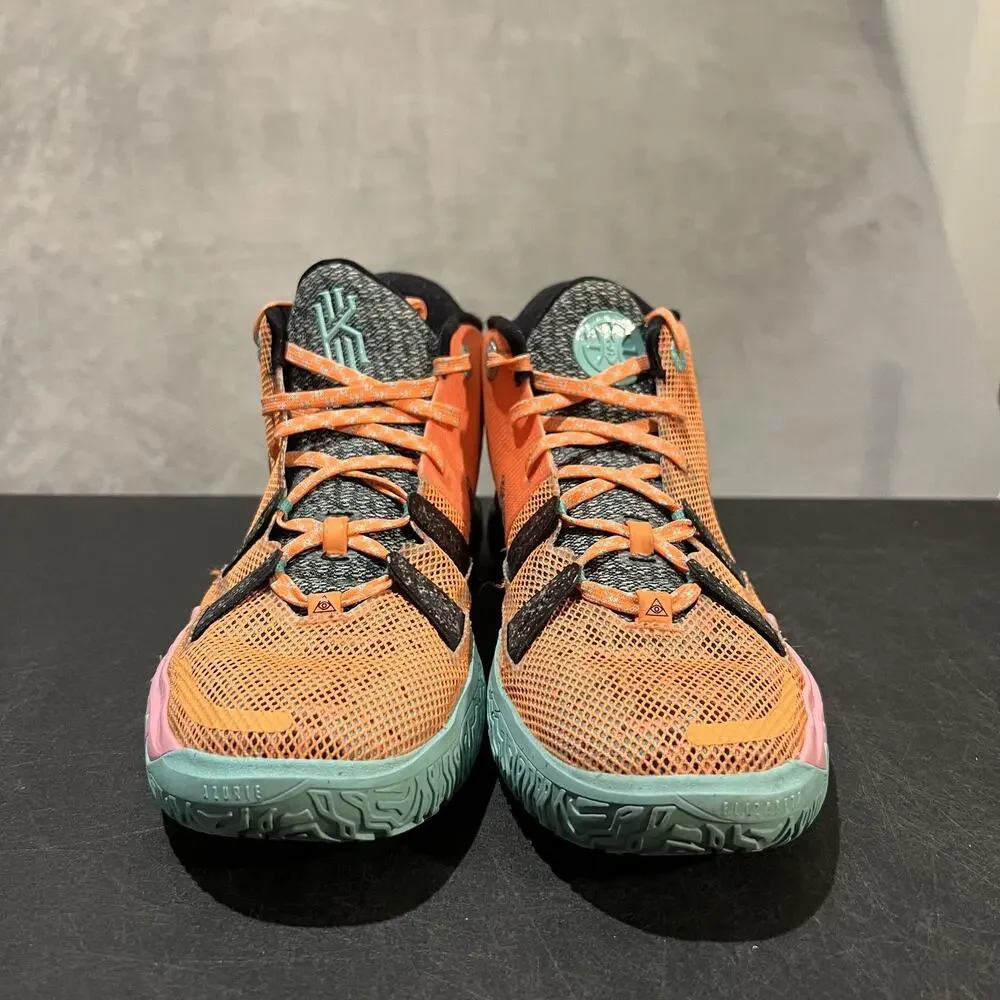 Nike Kyrie 7 Play for the Future Shoes Youth 6Y Orange Plant CW3235-800